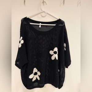 Dokotoo Black Mesh Sweater